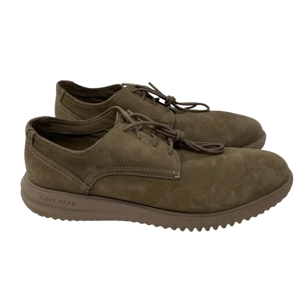 Cole‎ Haan Grand+ Modern Craft Brown Suede Wingtip Oxford Shoes C39619 Mens 11M